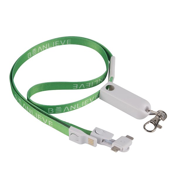 識別證帶款三合一USB數據線-安全扣