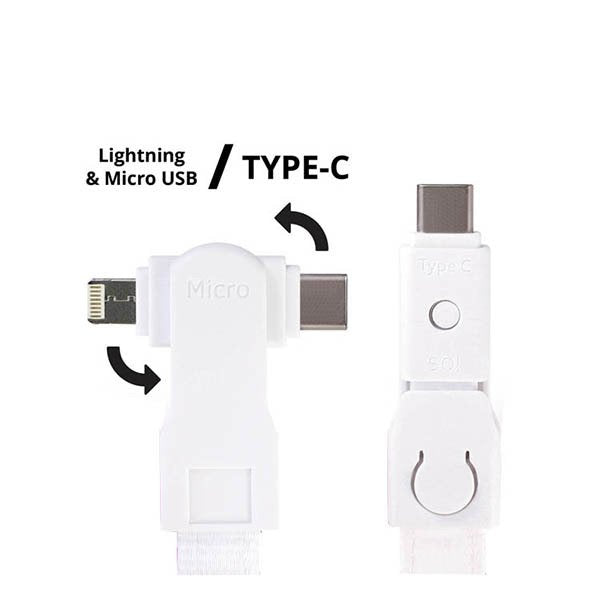 識別證帶款三合一USB數據線-安全扣