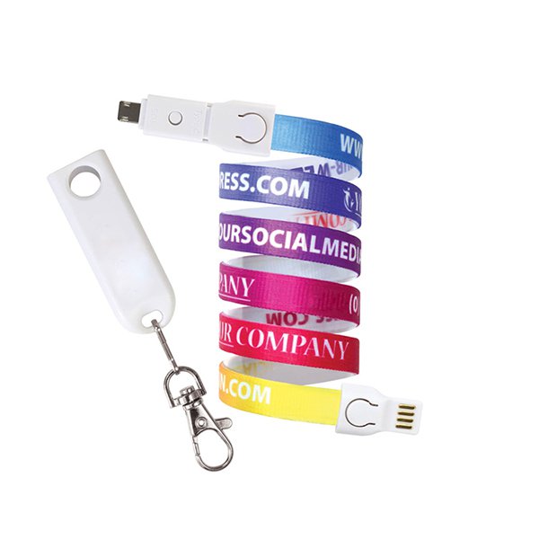 識別證帶款三合一USB數據線-安全扣