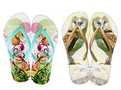 (1個起訂)客製化流行彩繪人字拖夾腳拖鞋