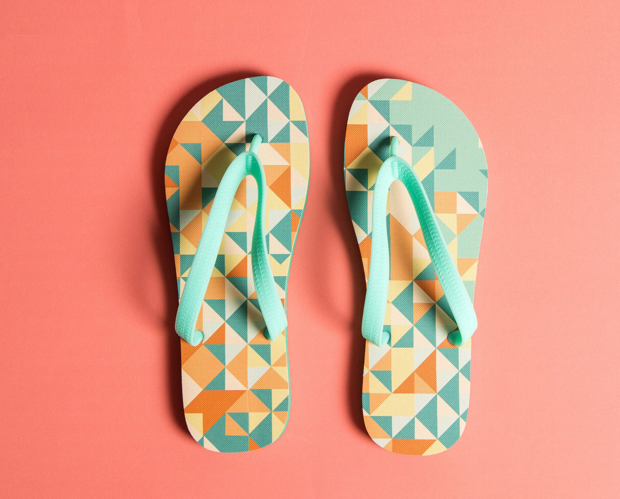 (1個起訂)客製化流行彩繪人字拖夾腳拖鞋