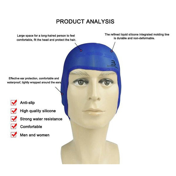 護耳專用矽膠泳帽