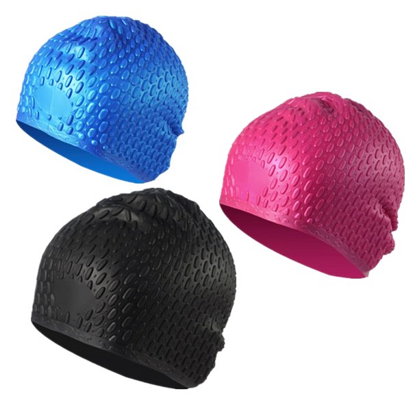 長髮專用矽膠泳帽