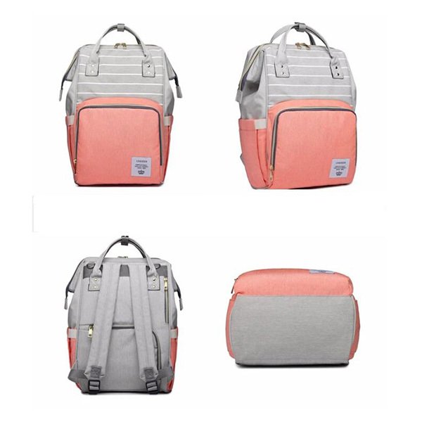 大開口後背媽媽包-聚酯纖維媽咪包