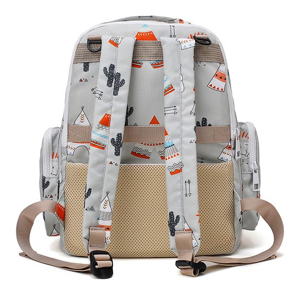 多夾層後背媽媽包-尼龍媽咪包