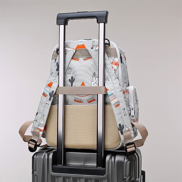 多夾層後背媽媽包-尼龍媽咪包