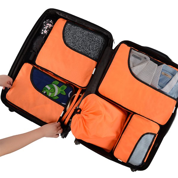 4件組旅行收納袋-聚酯纖維收納包