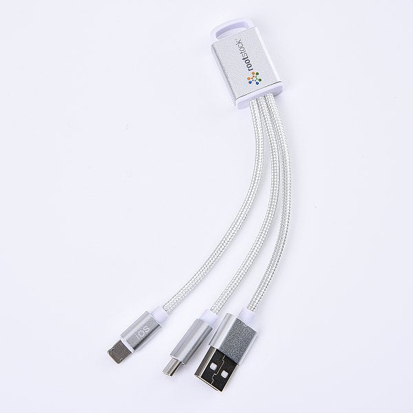 鑰匙扣USB-三合一USB數據線集線器