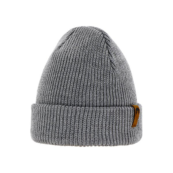 針織豆豆帽-麂皮绒徽標