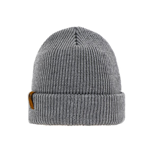 針織豆豆帽-麂皮绒徽標