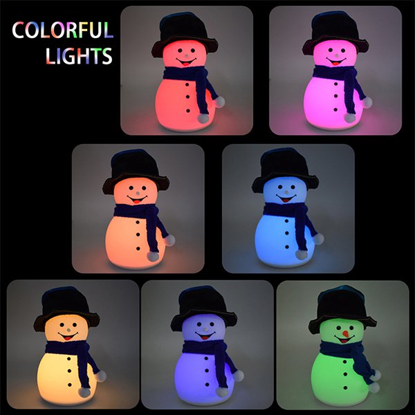 矽膠雪人造型小夜燈