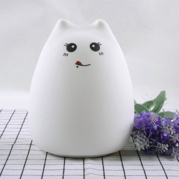 矽膠貓咪造型小夜燈