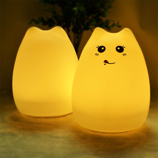 矽膠貓咪造型小夜燈