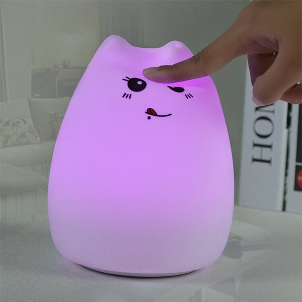 矽膠貓咪造型小夜燈