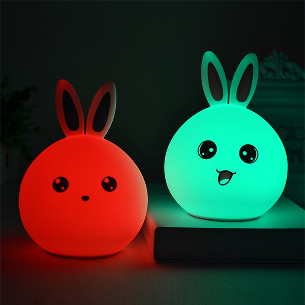 矽膠卡通兔造型小夜燈