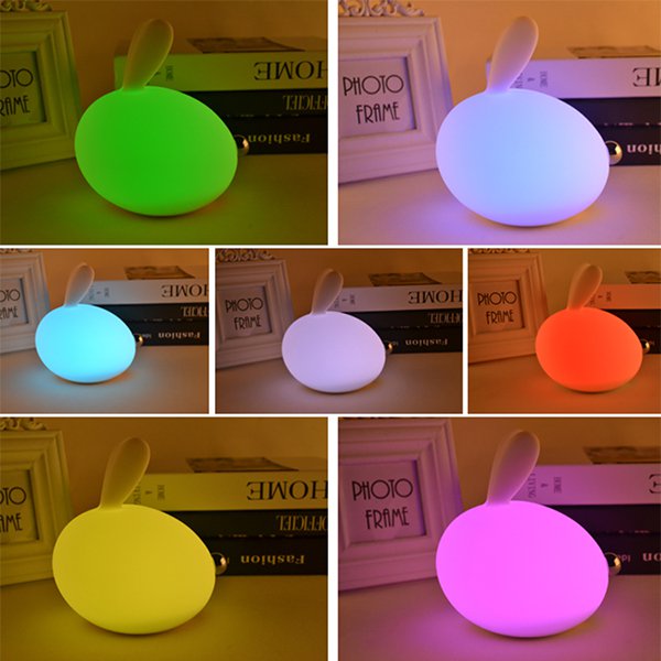矽膠兔子造型小夜燈