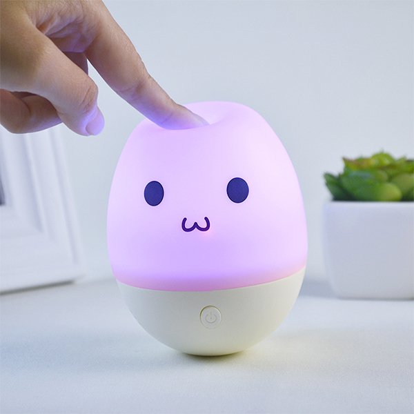 矽膠卡通蛋形小夜燈