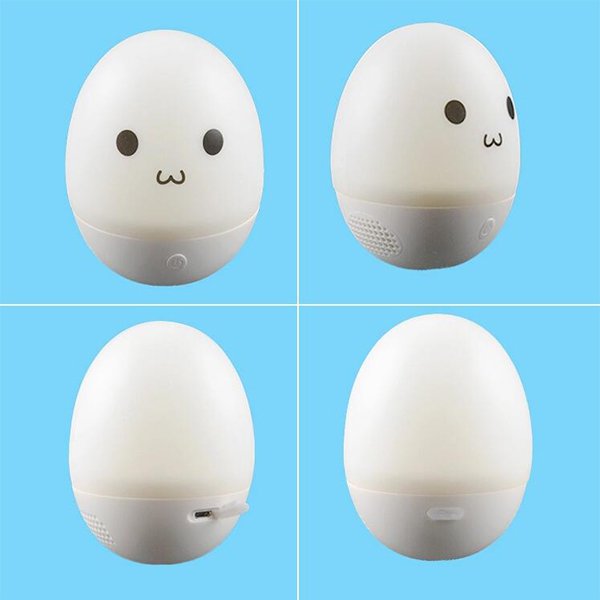 矽膠卡通蛋形小夜燈