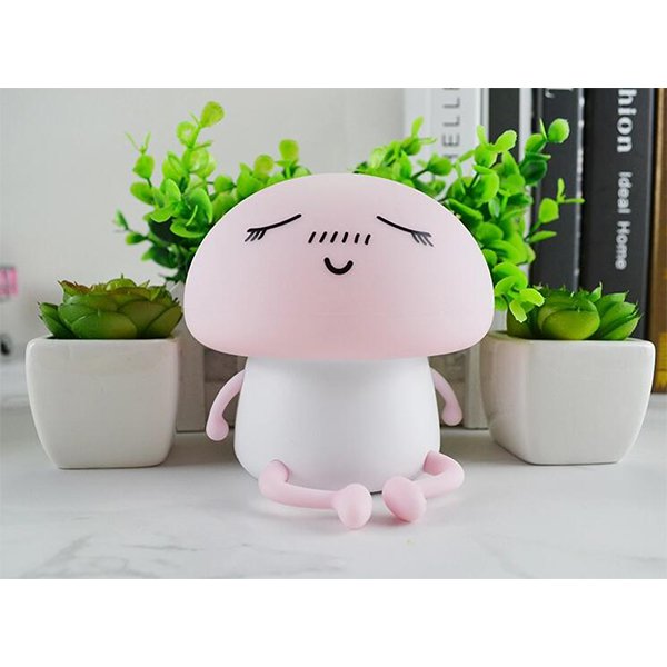 矽膠卡通蘑菇小夜燈