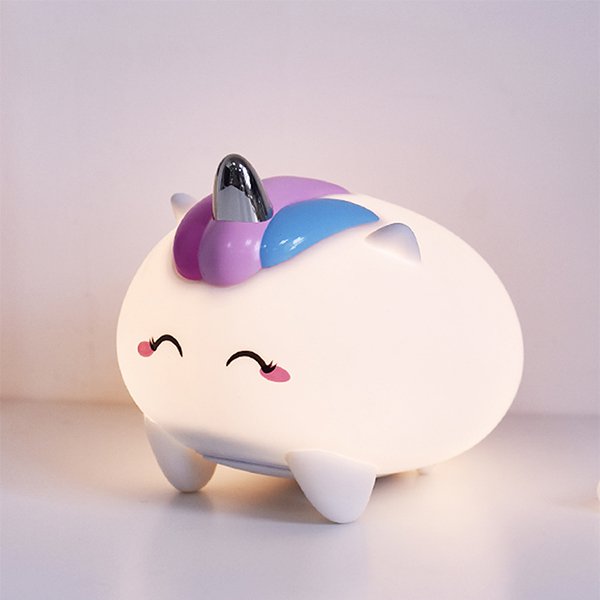 矽膠卡通獨角獸小夜燈