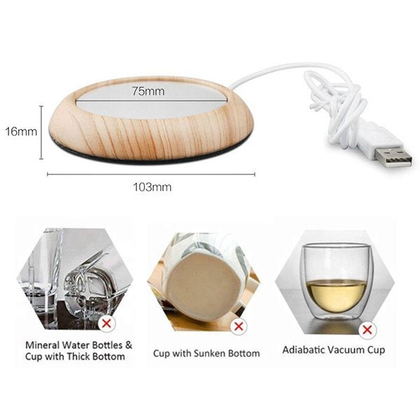 鋁合金保溫杯墊-USB款接口