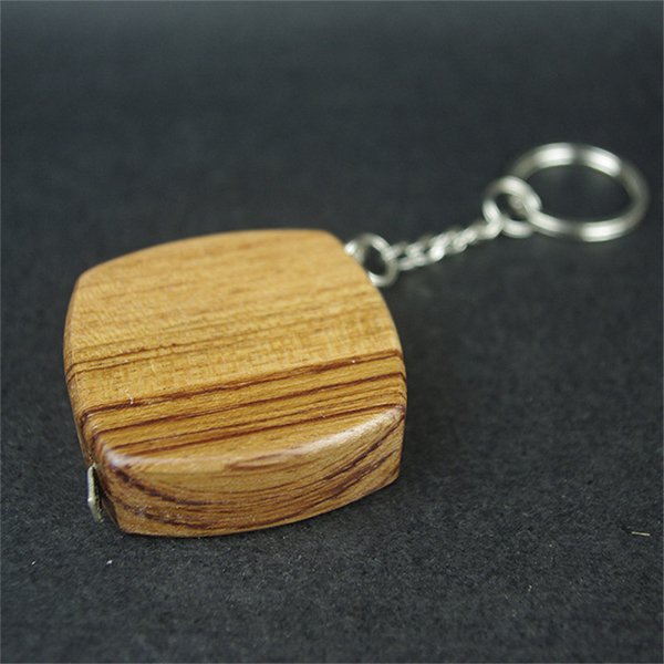 1M迷你木製捲尺鑰匙圈