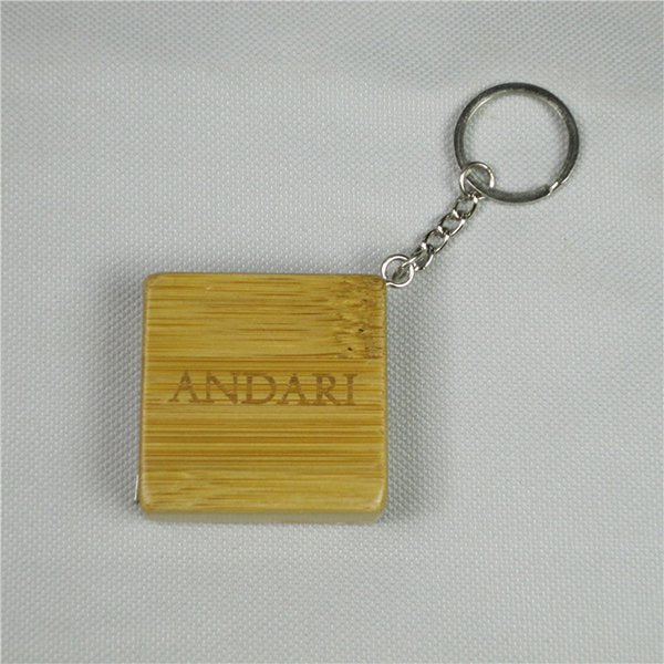 1M迷你木製捲尺鑰匙圈