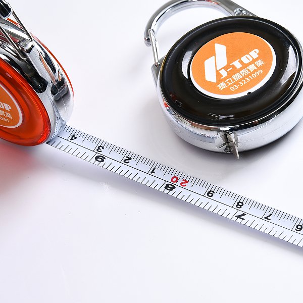 彈簧掛扣迷你捲尺鑰匙圈