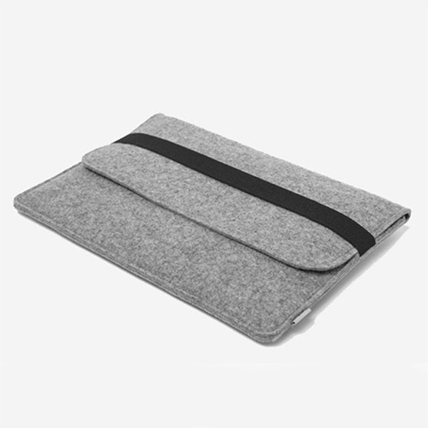 綁帶式手拿電腦包-毛氈筆電包