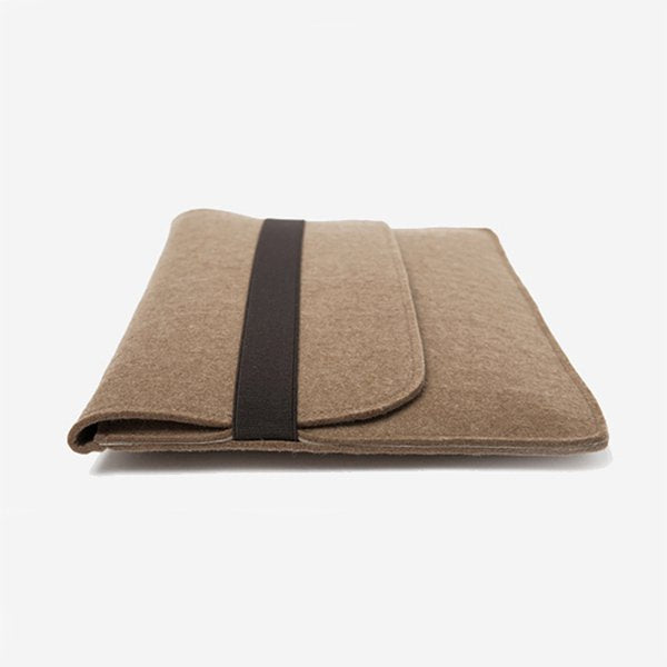 綁帶式手拿電腦包-毛氈筆電包