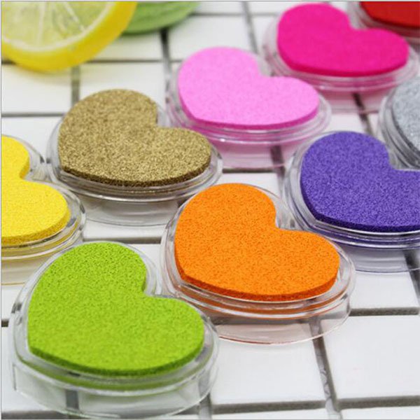 愛心造型印台-塑膠印泥盒