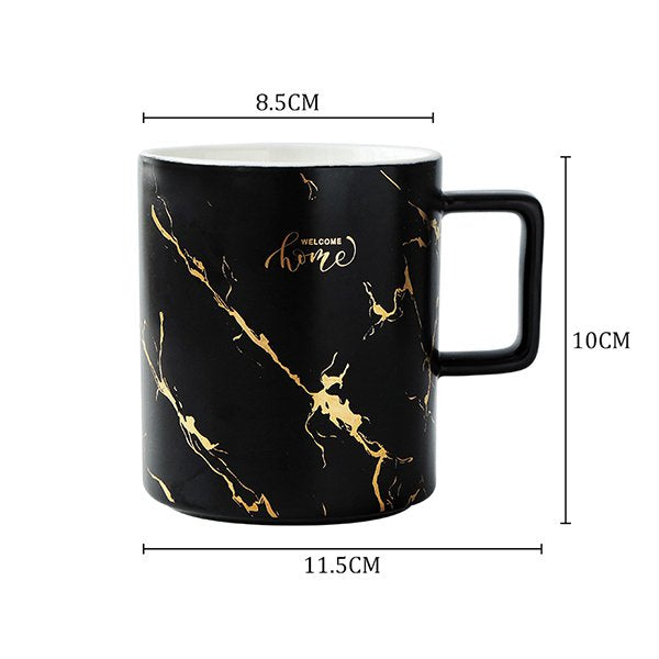 霧面大理石陶瓷咖啡杯