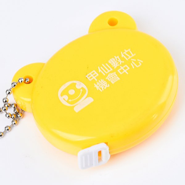 塑料捲尺-小熊造型珠鍊鑰匙圈