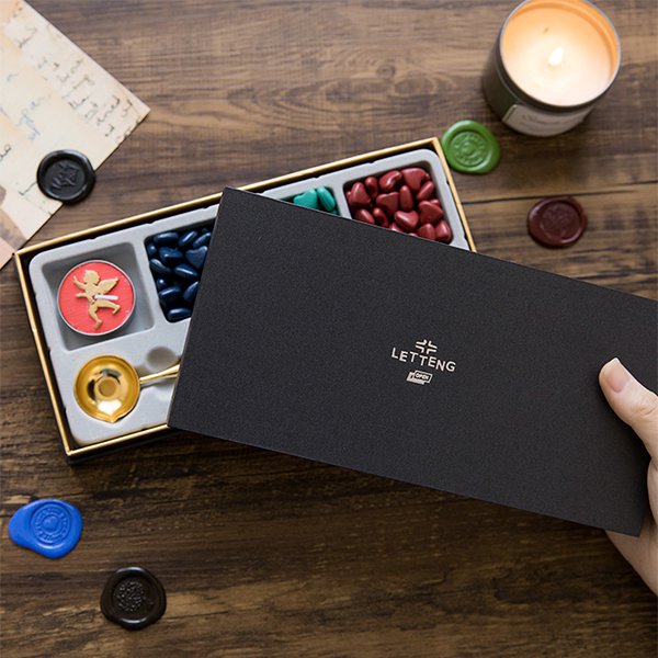 經典火漆印章禮盒-木製封蠟印章套組