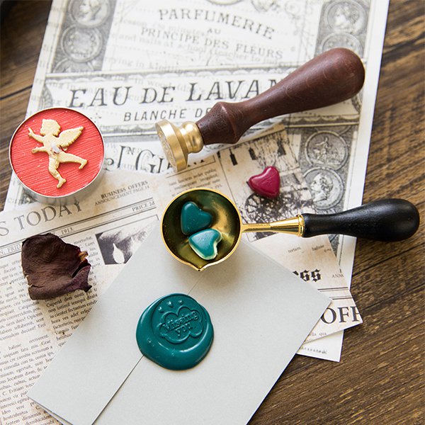 經典火漆印章禮盒-木製封蠟印章套組