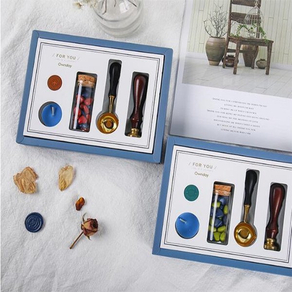 典雅火漆印章禮盒-木製封蠟印章套組