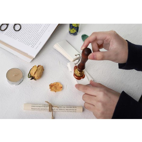 典雅火漆印章禮盒-木製封蠟印章套組