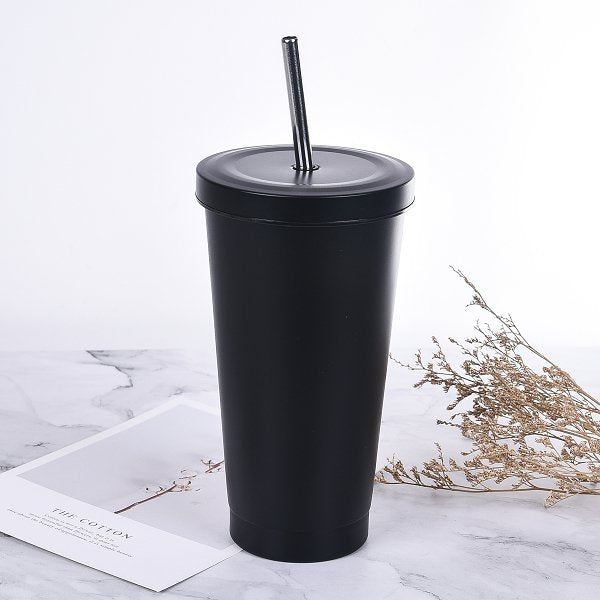 500ml不銹鋼吸管杯