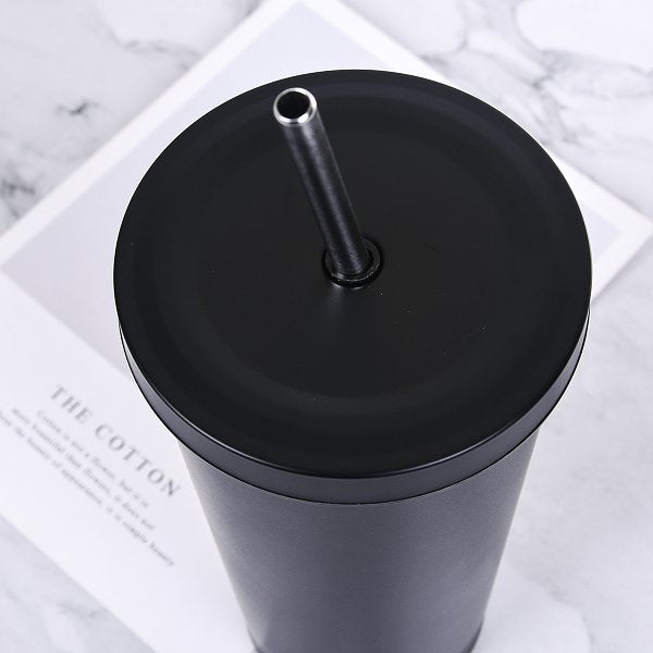 500ml不銹鋼吸管杯