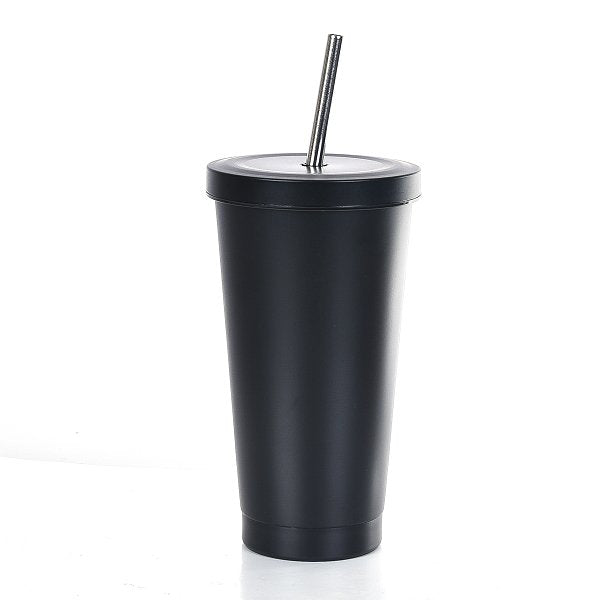 500ml不銹鋼吸管杯