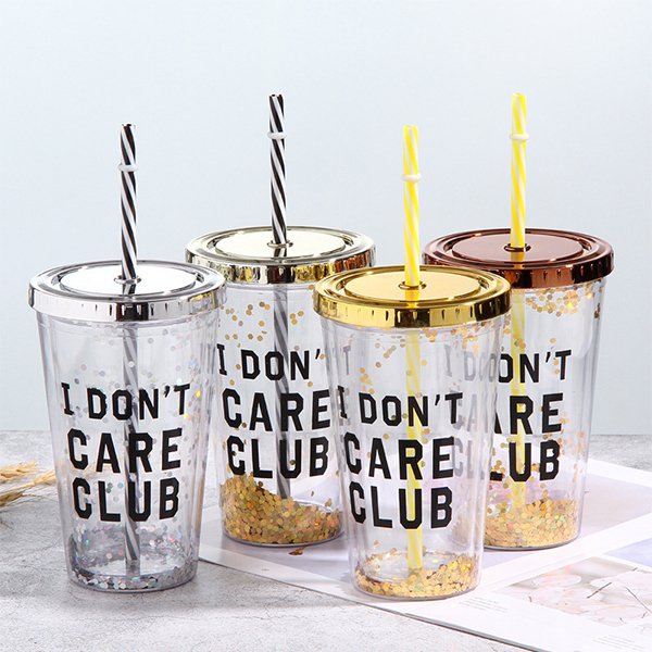 450ml塑膠吸管杯