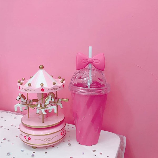 420ml塑膠吸管杯