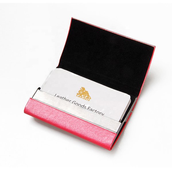 商務豪華PU皮革雙層名片夾