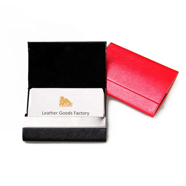 商務豪華PU皮革雙層名片夾