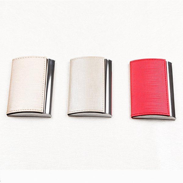 PU皮革金屬商務名片夾