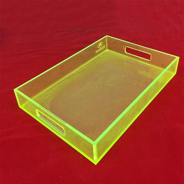 透明壓克力托盤-穿洞把手托盤