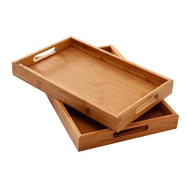 耐熱木製托盤-穿洞把手托盤