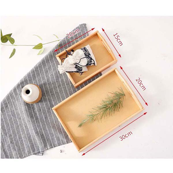 簡約木製托盤-穿洞把手托盤