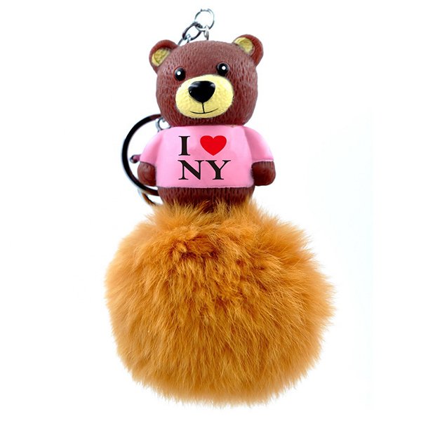 12cm塑膠泰迪熊鑰匙圈