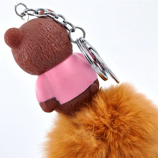 12cm塑膠泰迪熊鑰匙圈